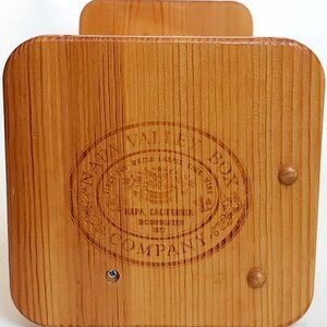 Napa Valley Box Co CD Rack Holder WOOD CD DVD VHS Book Cassette Shelf MEDIA